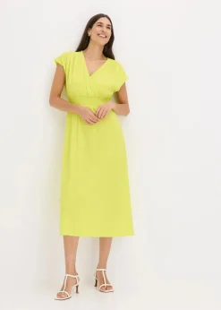 Online Jerseykleid aus luftigem Crêpe Damen Bekleidung·Pullover & Strickjacken|Kleider