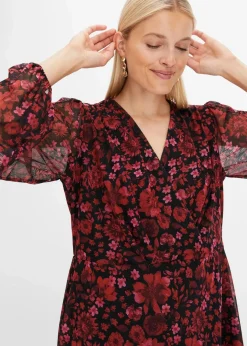 Damen bonprix Nachhaltigere Materialien|Kleider|Jersey-Kleid aus Mesh