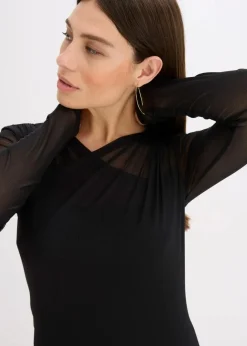 Hot Jerseykleid aus Mesh Damen Bekleidung·Pullover & Strickjacken|Kleider