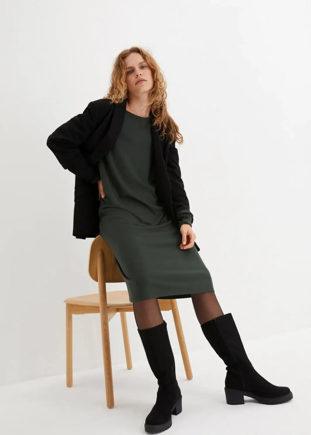 New Jerseykleid aus Punto di Roma Damen Kleider|Nachhaltigere Materialien
