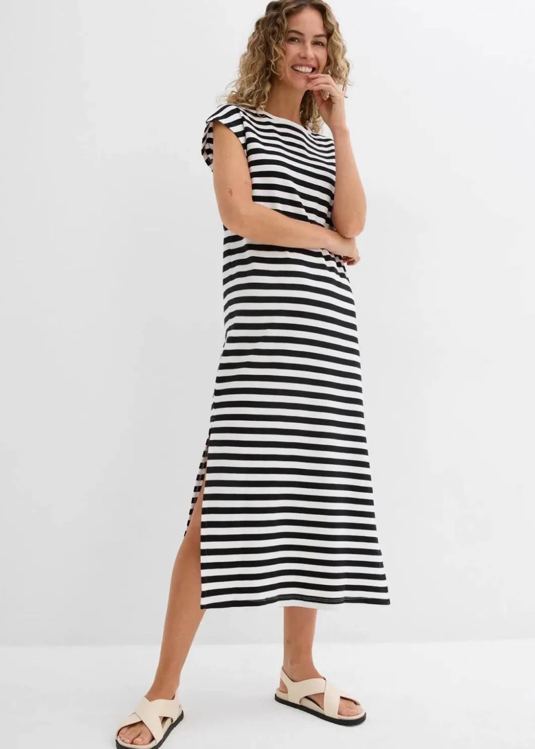 Damen bonprix Nachhaltigere Materialien|Kleider|Jerseykleid aus reiner Baumwolle