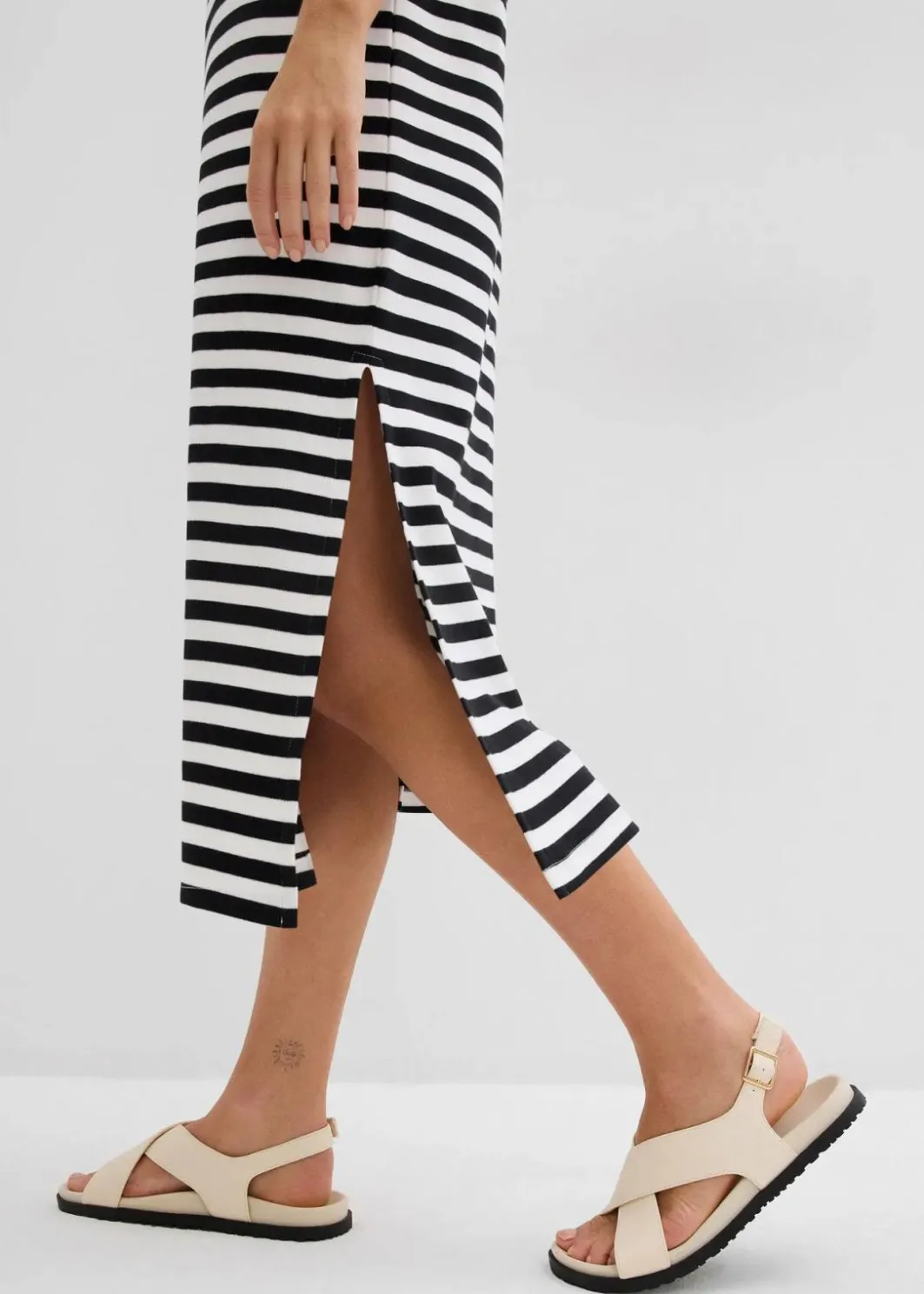 Damen bonprix Nachhaltigere Materialien|Kleider|Jerseykleid aus reiner Baumwolle