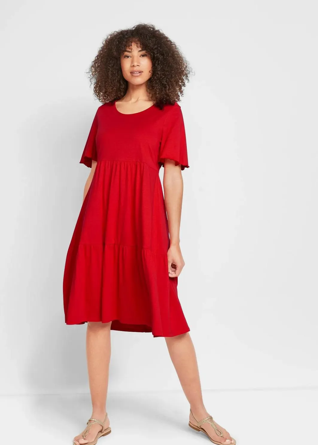 Damen bonprix Nachhaltigere Materialien|Kleider|Jerseykleid aus reiner Baumwolle