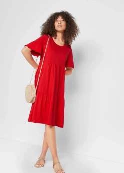 Damen bonprix Nachhaltigere Materialien|Kleider|Jerseykleid aus reiner Baumwolle