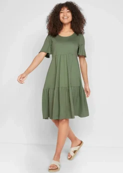 Damen bonprix Nachhaltigere Materialien|Kleider|Jerseykleid aus reiner Baumwolle