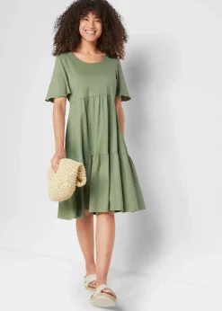 Damen bonprix Nachhaltigere Materialien|Kleider|Jerseykleid aus reiner Baumwolle