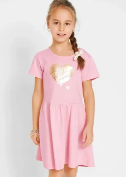 Kinder bonprix Mädchen 9-16 Jahre·Mehrfachpacks|Mädchen 9-16 Jahre·Kleider & Jumpsuits|Jerseykleid aus reiner Bio-Baumwolle (2er Pack)