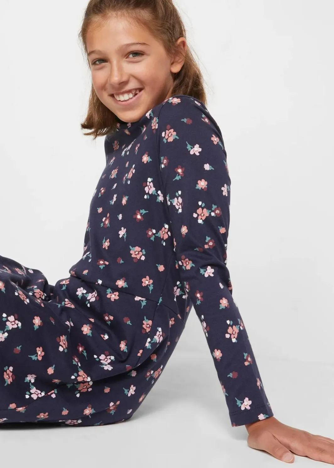 Kinder bonprix Mädchen 9-16 Jahre·Mehrfachpacks|Mädchen 9-16 Jahre·Kleider & Jumpsuits|Jerseykleid aus reiner Bio-Baumwolle (2er-Pack)