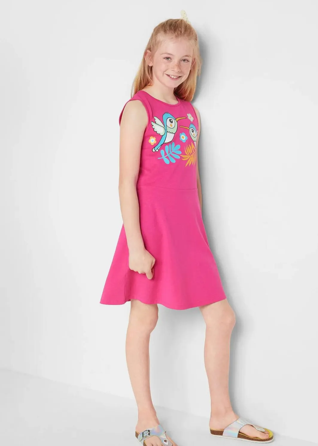 Kinder bonprix Mädchen 2-8 Jahre·Nachhaltigere Materialien|Mädchen 9-16 Jahre·Nachhaltigere Materialien|Jerseykleid aus reiner Bio-Baumwolle (3er Pack)