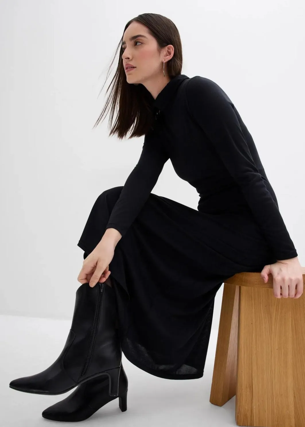 Damen bonprix Bekleidung·Pullover & Strickjacken|Kleider|Jerseykleid aus softem Modal-Mix
