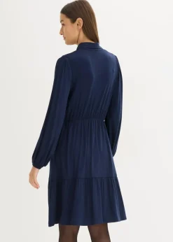 Outlet Jerseykleid aus softem Viskose-Mix Damen Bekleidung·Pullover & Strickjacken|Kleider