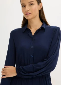Outlet Jerseykleid aus softem Viskose-Mix Damen Bekleidung·Pullover & Strickjacken|Kleider