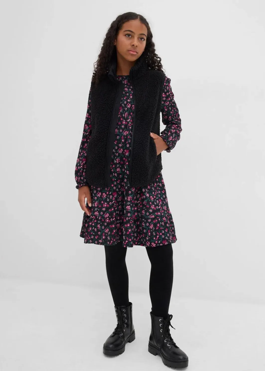 Discount Jerseykleid aus strukturiertem Crinkle Kinder Mädchen 9-16 Jahre·Kleider & Jumpsuits