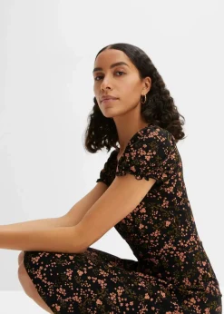 Online Jerseykleid aus Viskose-Mix Damen Nachhaltigere Materialien|Kleider