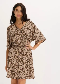 Outlet Jerseykleid aus Viskose-Mix Damen Bekleidung·Pullover & Strickjacken|Nachhaltigere Materialien