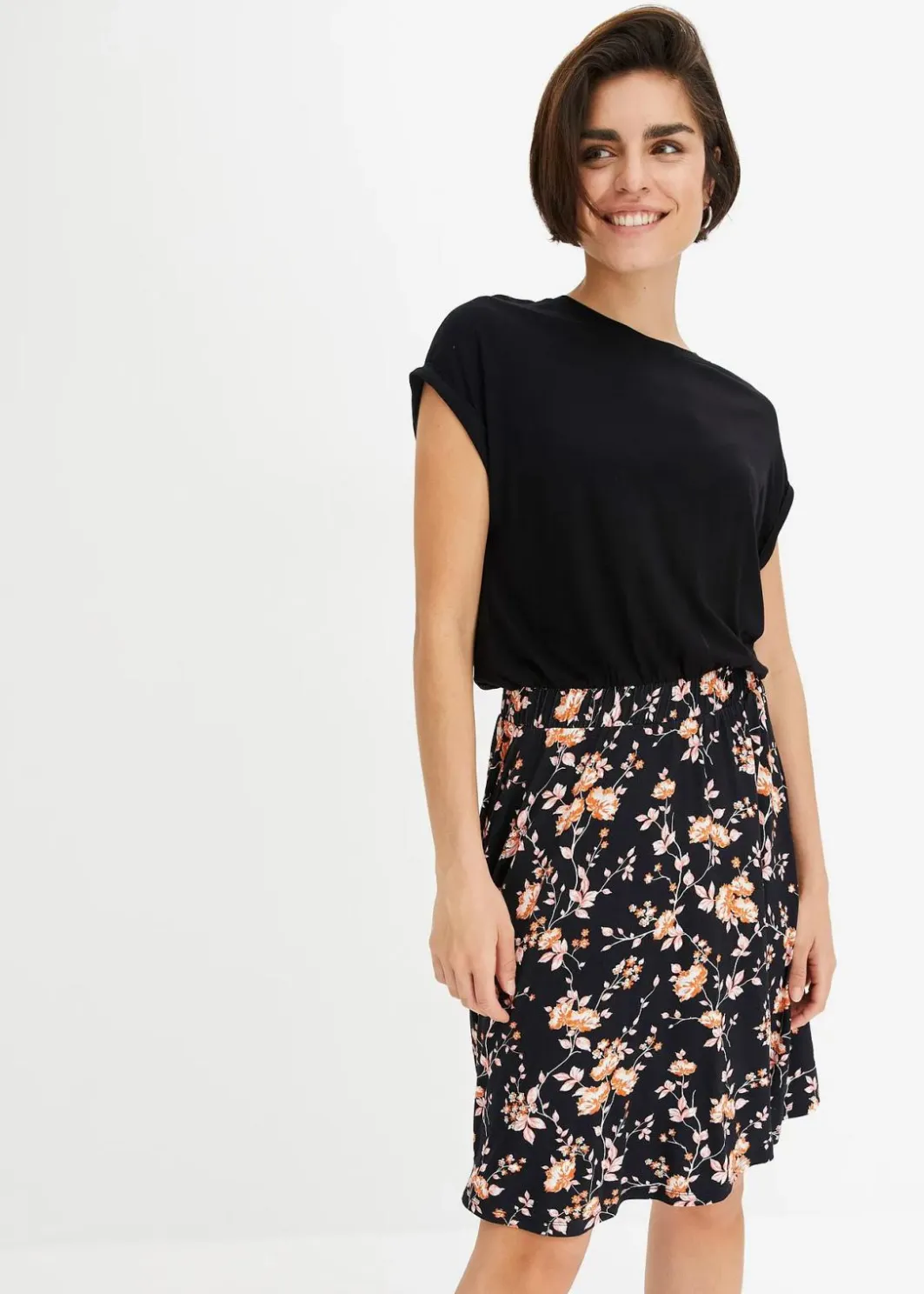 Damen bonprix Bekleidung·Pullover & Strickjacken|Kleider|Jerseykleid aus Viskose-Mix