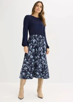 Clearance Jerseykleid aus Viskose-Mix Damen Bekleidung·Pullover & Strickjacken|Kleider