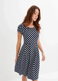 Online Jerseykleid aus Viskose-Mix Damen Kleider|Nachhaltigere Materialien
