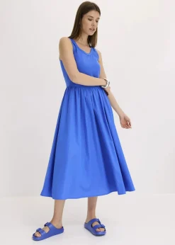 Online Jerseykleid im Materialmix Damen Bekleidung·Pullover & Strickjacken|Nachhaltigere Materialien