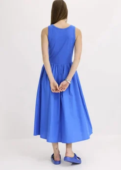 Online Jerseykleid im Materialmix Damen Bekleidung·Pullover & Strickjacken|Nachhaltigere Materialien