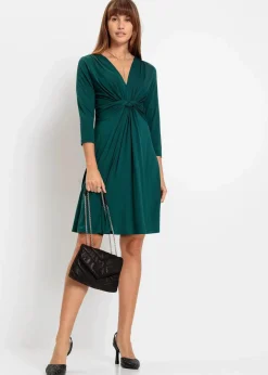 Damen bonprix Bekleidung·Pullover & Strickjacken|Nachhaltigere Materialien|Jerseykleid in fließendem Viskose-Mix