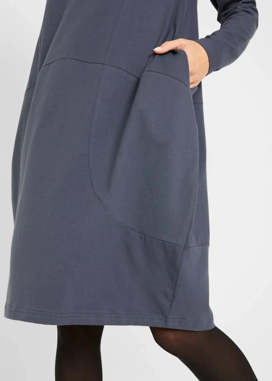 Outlet Jerseykleid in O-Shape Damen Kleider|Bekleidung·Pullover & Strickjacken