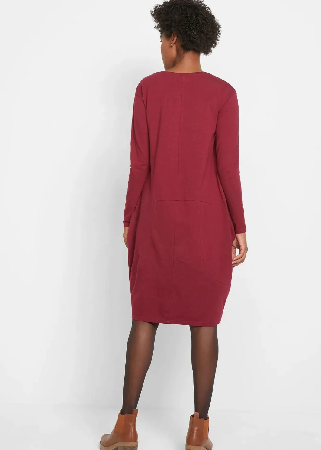 Damen bonprix Kleider|Bekleidung·Pullover & Strickjacken|Jerseykleid in O-Shape