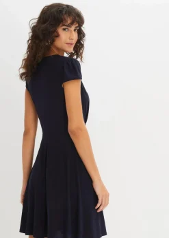 Jerseykleid mit dekorativer Schließe Damen Kurzgrößen|Kurzgrößen