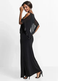 Clearance Jerseykleid mit Pailletten Damen Festliche Mode|Kleider