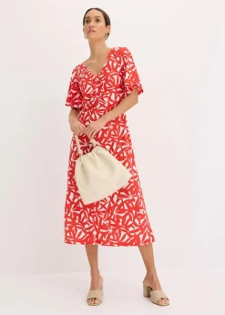 Clearance Jerseykleid mit Raffung Damen Kleider