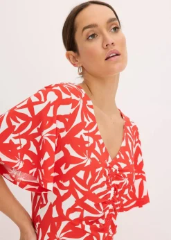 Clearance Jerseykleid mit Raffung Damen Kleider