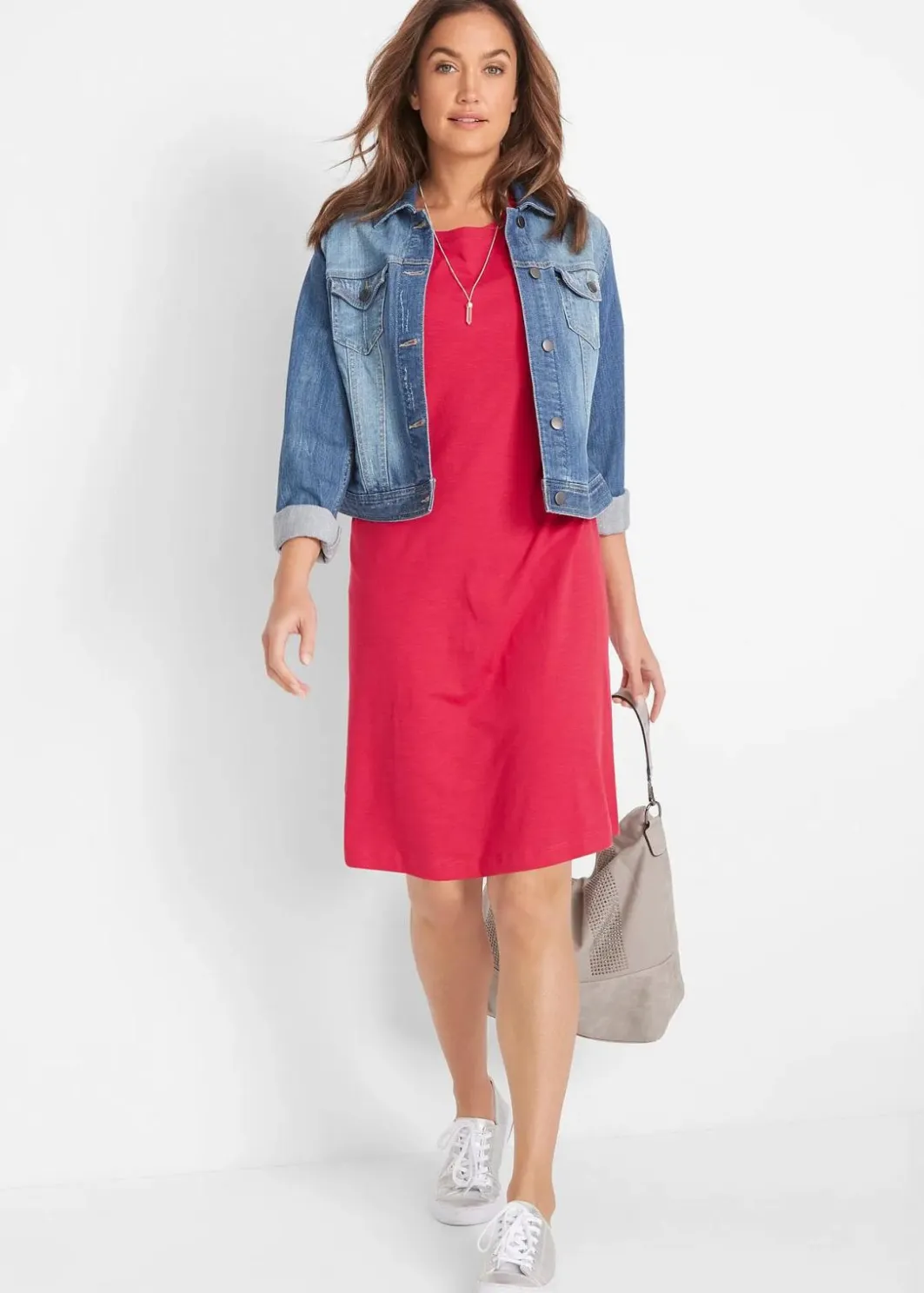 Damen bonprix Kleider|Basics|Jerseykleid mit reiner Bio-Baumwolle