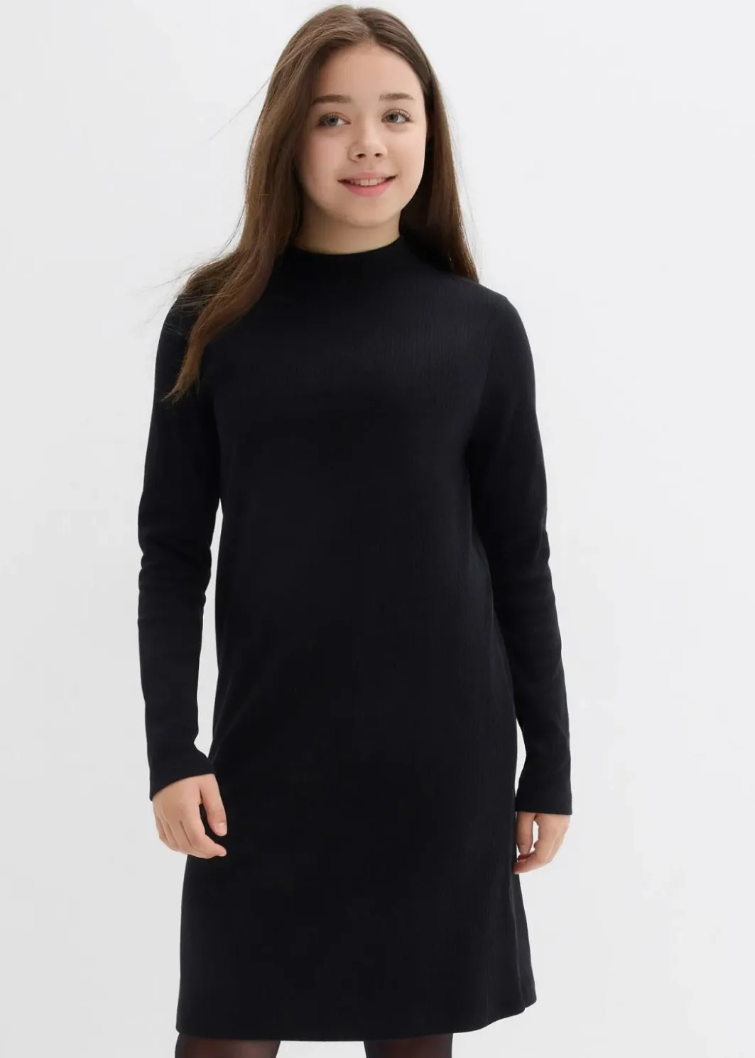 Kinder bonprix Mädchen 9-16 Jahre·Kleider & Jumpsuits|Jerseykleid mit Stehkragen