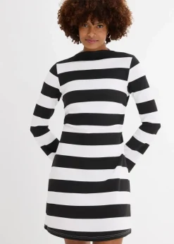 Damen bonprix Nachhaltigere Materialien|Kleider|Jerseykleid mit Stehkragen