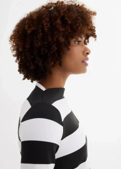 Damen bonprix Nachhaltigere Materialien|Kleider|Jerseykleid mit Stehkragen