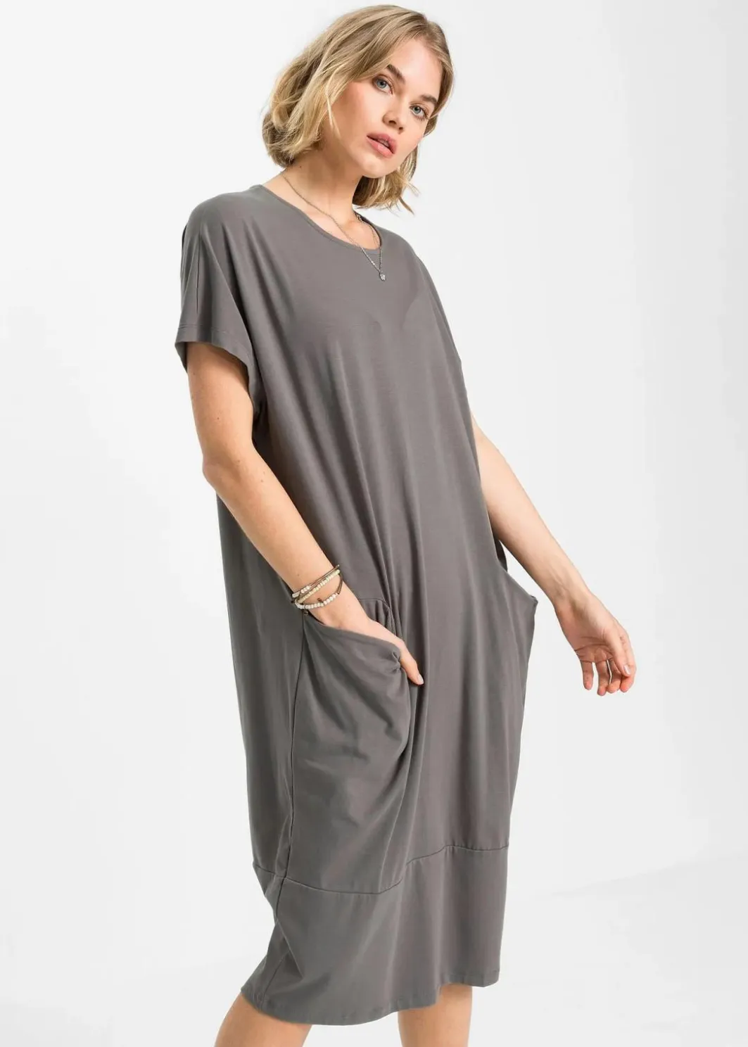 New Jerseykleid mit Taschen Damen Bekleidung·Pullover & Strickjacken|Kleider