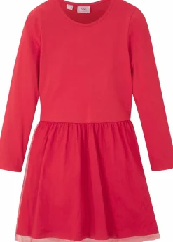 Kinder bonprix Mädchen 9-16 Jahre·Kleider & Jumpsuits|Mädchen 2-8 Jahre·Nachhaltigere Materialien|Jerseykleid mit Tüll