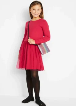 Kinder bonprix Mädchen 9-16 Jahre·Kleider & Jumpsuits|Mädchen 2-8 Jahre·Nachhaltigere Materialien|Jerseykleid mit Tüll