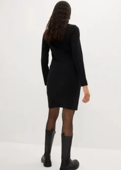 Damen bonprix Kleider|Basics|Jerseykleid mit V-Ausschnitt (2er Pack)