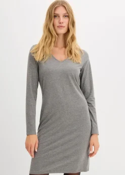 New Jerseykleid mit V-Ausschnitt (2er Pack) Damen Kleider|Basics