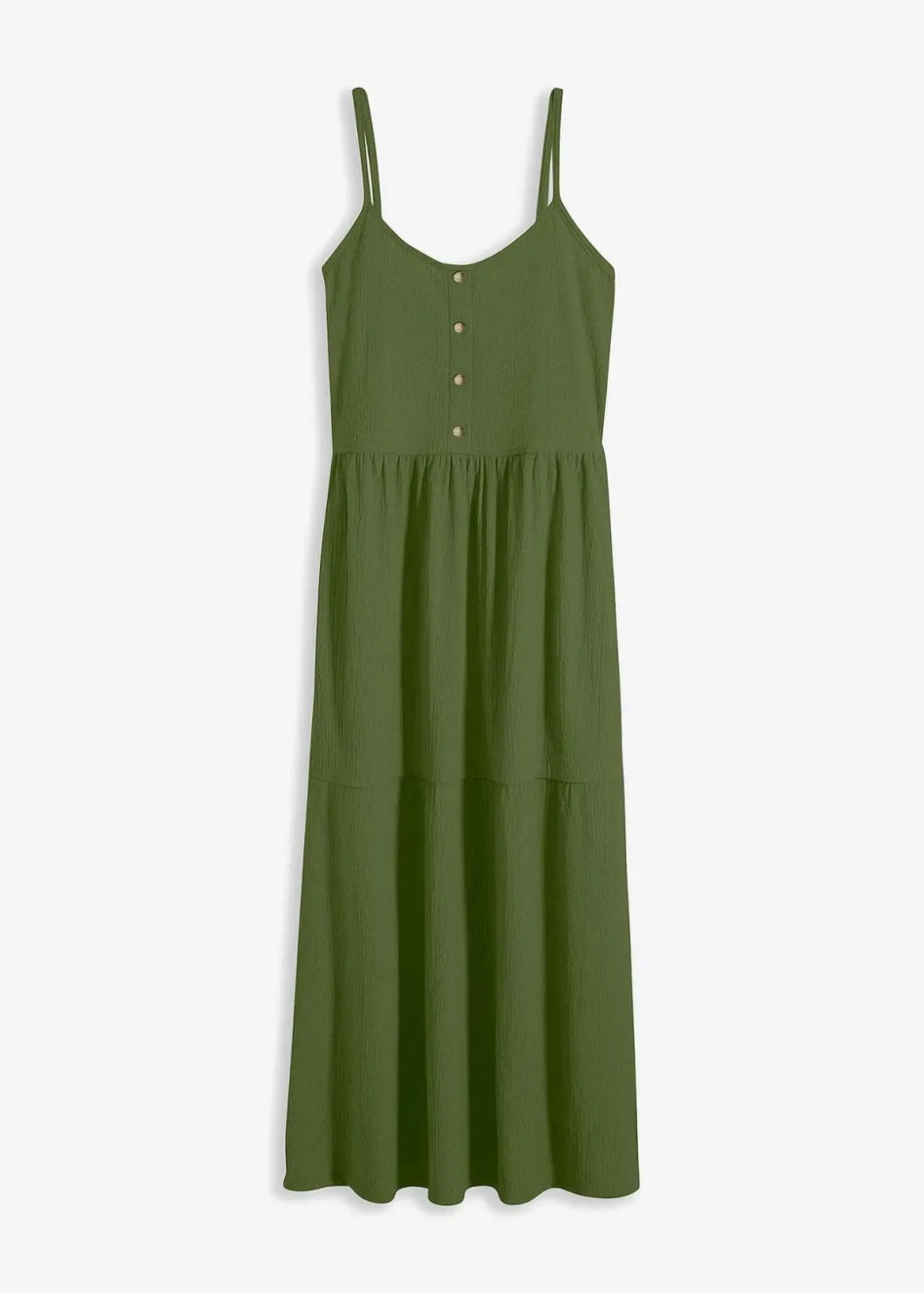 Jersey-Kleid mit Volants und dekorativer Knopfleiste Damen Bekleidung·Pullover & Strickjacken|Kleider