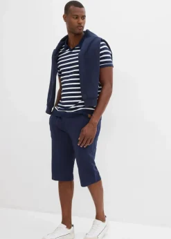 Herren bonprix Große Größen|Shorts|Jersey-Longshorts aus reiner Bio-Baumwolle (2er Pack)