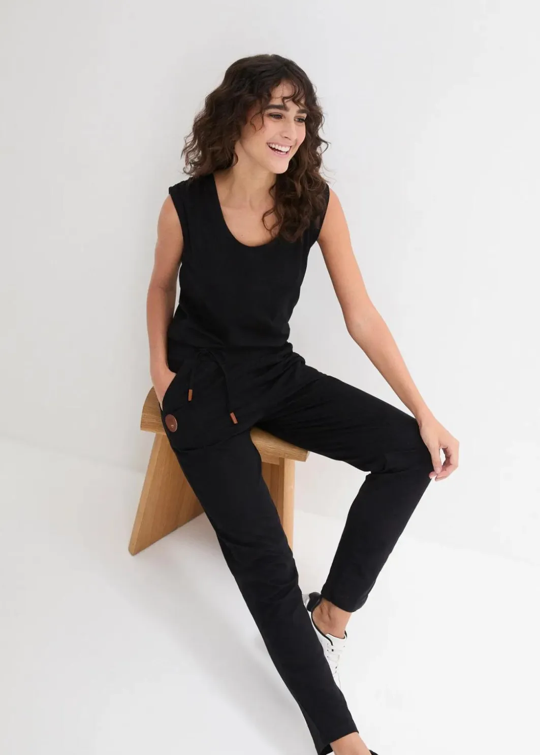 Damen bonprix Bekleidung·Homewear|Jumpsuits|Jersey-Overall aus Baumwoll-Mix