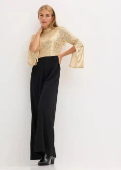 Best Jersey-Overall mit Pailletten Damen Jumpsuits|Bekleidung·Homewear
