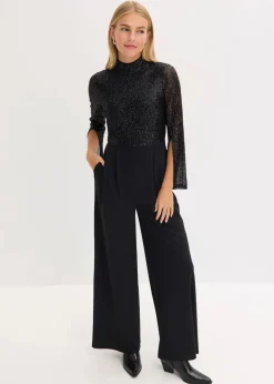 Sale Jersey-Overall mit Pailletten Damen Bekleidung·Homewear|Jumpsuits