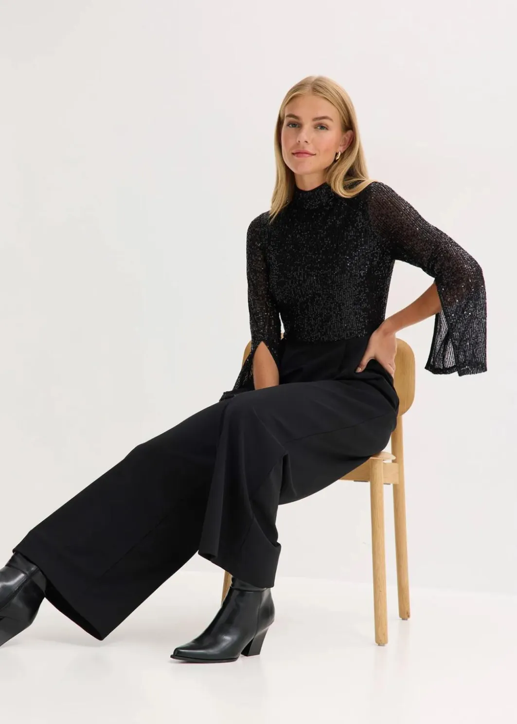 Sale Jersey-Overall mit Pailletten Damen Bekleidung·Homewear|Jumpsuits