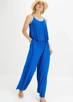 Damen bonprix Bekleidung·Homewear|Jumpsuits|Jerseyplisee-Jumpsuit
