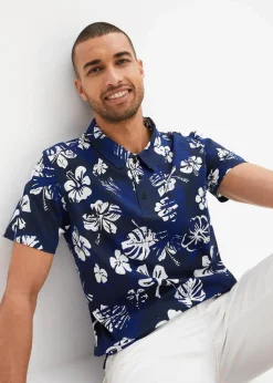Herren bonprix Große Größen|Shirts & Polos|Jersey-Poloshirt aus reiner Bio-Baumwolle