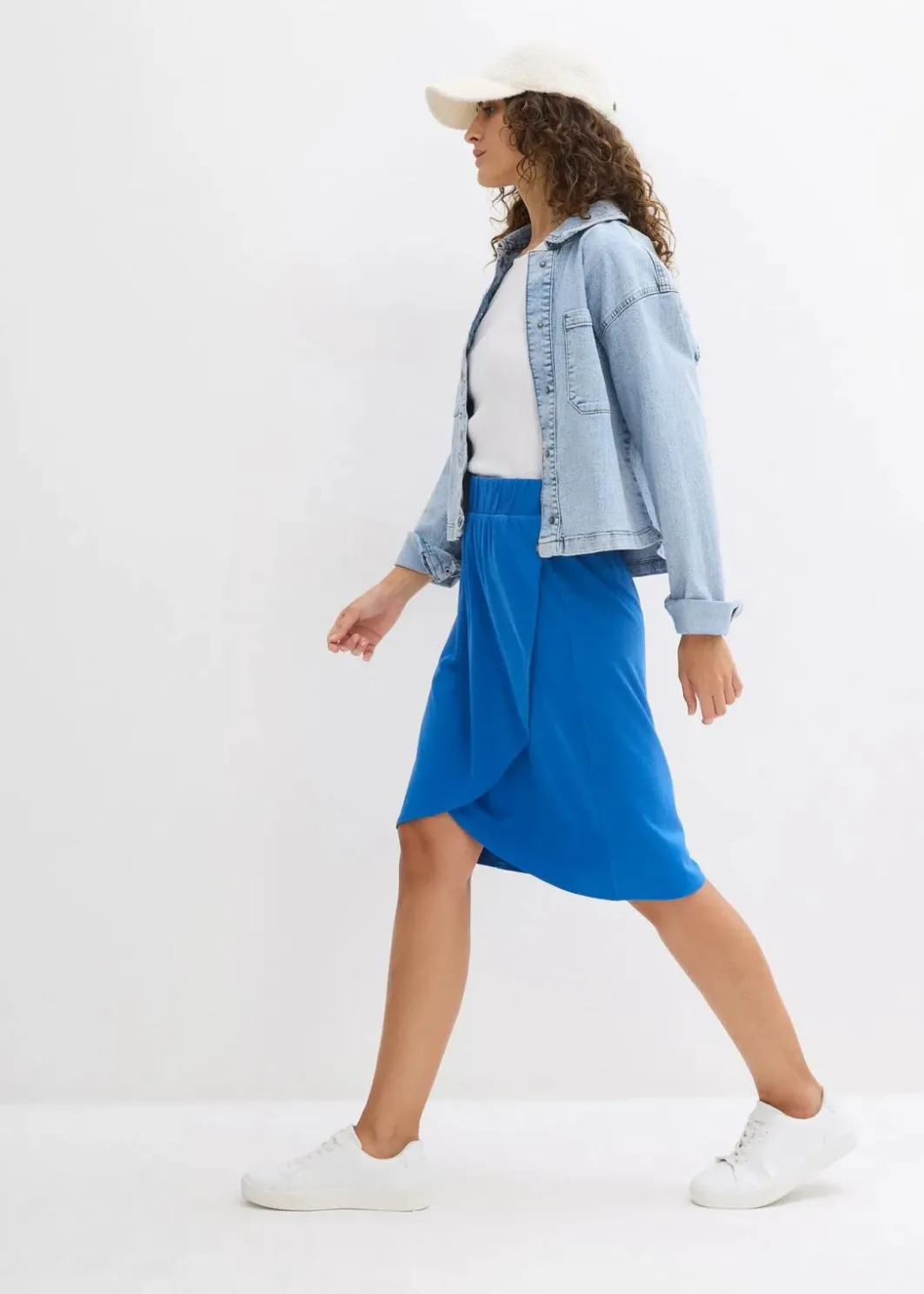 Sale Jersey-Rock aus fließendem Viskose-Mix Damen Bekleidung·Sportbekleidung|Röcke