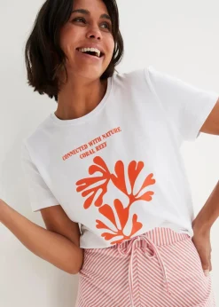 Damen bonprix Nachhaltigere Materialien|Röcke|Jersey-Rock mit Streifen, knieumspielend